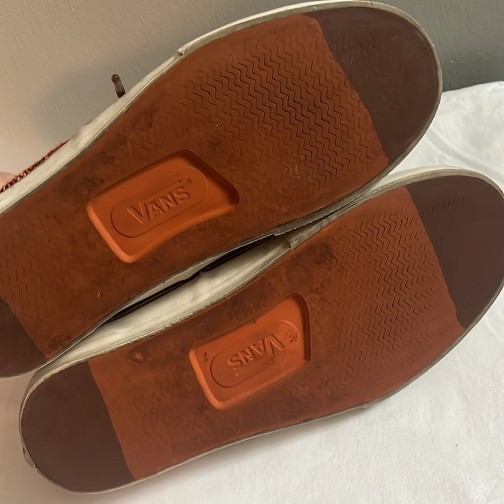 Prima Visione x Vans limited edition red orange woven lace up sneakers - Picture 7 of 9
